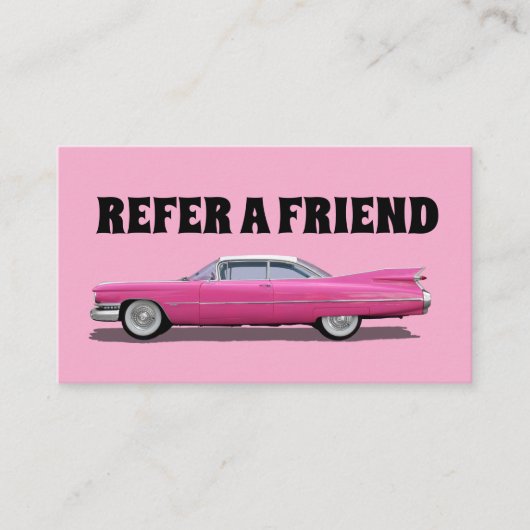 REFERRAL CARD PINK CLASSIC AUTO CUSTOM (Vorderseite)