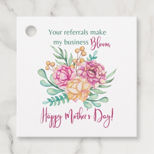 Referrals zur Blume von Business Mother Day Bloom  Geschenkanhänger (Vorderseite)