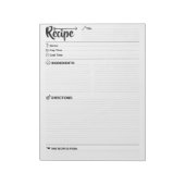 Refill Blank Recipe Pages /  Sheets | Full-Size  Notizblock (Rotiert)
