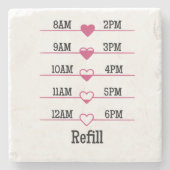 Refill Chart Steinuntersetzer (Vorderseite)