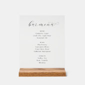 Refined Black Beverage Listing Acrylschild (Vorderseite)