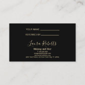 Refined Black Gold Crown Empfehlungskarte (Rückseite)