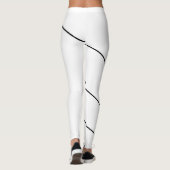 Refined Black Minimal Enveloping Line Art Leggings (Rückseite)