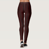 Refined Black Unique Flames Dark Bordeaux Leggings (Rückseite)