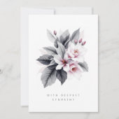Refined Black White Illustration Leaves & Flowers (Vorderseite)