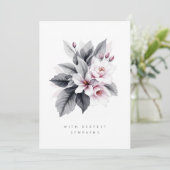 Refined Black White Illustration Leaves & Flowers (Stehend Vorderseite)