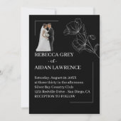 Refined Black White Wedding Overlay Picture 2026  Einladung (Vorderseite)