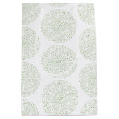 Refined Boho Green Mandala Geschenktasche Mittlere Geschenktüte (Vorderseite)