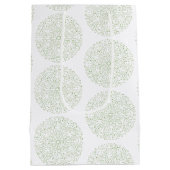 Refined Boho Green Mandala Geschenktasche Mittlere Geschenktüte (Rückseite)