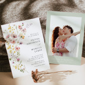 Refined Boho Meadow Wildflower Wedding Invitation Einladung