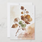 Refined Brown Botanical Branches Sympathy (Vorderseite)