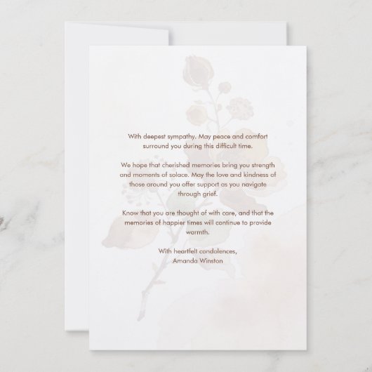 Refined Brown Botanical Branches Sympathy (Rückseite)