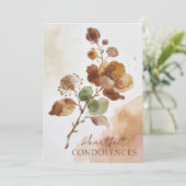 Refined Brown Botanical Branches Sympathy (Stehend Vorderseite)