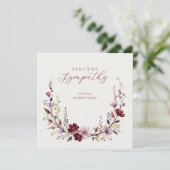Refined Burgundy Wildflowers & Branches Sympathy (Stehend Vorderseite)