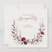 Refined Burgundy Wildflowers & Branches Sympathy (Vorderseite)