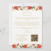 Refined Classic Christmas Garland Wedding Save The Date (Rückseite)