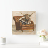 Refined Comfort I Quadratische Wanduhr (Zuhause)