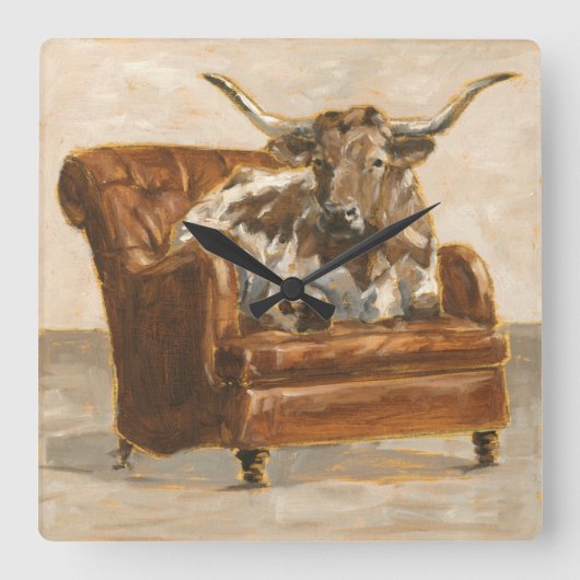 Refined Comfort I Quadratische Wanduhr (Vorderseite)