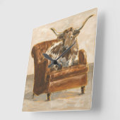 Refined Comfort I Quadratische Wanduhr (Winkel)