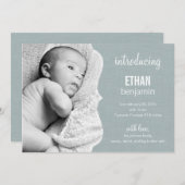 Refined Elegance Baby Birth Ankündigung (Vorne/Hinten)