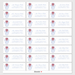 Refined Ginger Jar Red Bow Holiday Cards Adresse Aufkleber