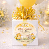 Refined Golden Jungle Safari Design Runder Aufkleber