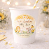 Refined Golden Jungle Safari Design Runder Aufkleber