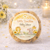 Refined Golden Jungle Safari Design Runder Aufkleber