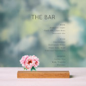 Refined Gray Minimalist Bar Menu Acrylschild (Neutral)