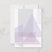 Refined Lines Geometric Wedding Violet ID983 RSVP Karte (Rückseite)