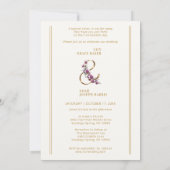 Refined Luxurious Minimalist Floral & Symbol Einladung (Rückseite)