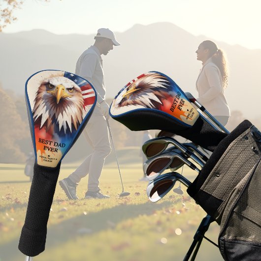 Refined Modern & Elegant Patriotic Eagle Golf Headcover