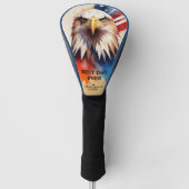 Refined Modern & Elegant Patriotic Eagle Golf Headcover (Vorderseite)