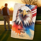 Refined Modern & Elegant Patriotic Eagle Golfhandtuch