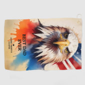 Refined Modern & Elegant Patriotic Eagle Golfhandtuch (Horizontal)