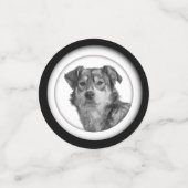Refined Monochrome Large Mixed Breed Canine Konfetti (Klein Vorderseite)