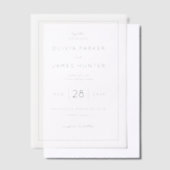 Refined Navy Calligraphy Template Pergament Einladungen (Versetzt)