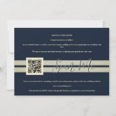 Refined Navy & Gold Elegant Script 3 Multi Photos Save The Date (Rückseite)