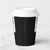 Refined Newly Wed Monogram | Black Minimalist Wedd Pappbecher (Rechts)