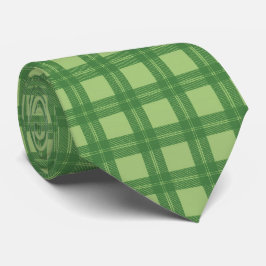 Refined Olive and Forest Green Fine Check Gift Krawatte
