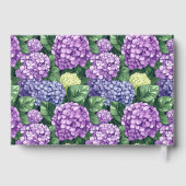 Refined Purple Floral Pattern Gästebuch (Rückseite)