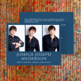 Refined Royal Blue Abschluss Foto Ankündigung