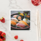Refined Sushi Selection on Lacquerware – SUSHIMI C Serviette (Beispiel)