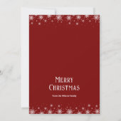 Refined Vellum Grey Shades Red Christmas Ornament Einladung (Rückseite)