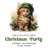 Refined Victorian Christmas bow party invite Einladung