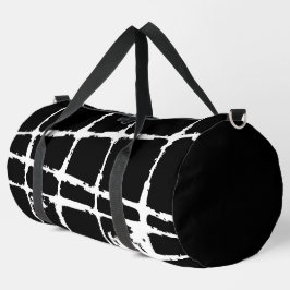 Refined White Light Grunge Modern Dirty Mesh Duffle Bag