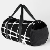 Refined White Light Grunge Modern Dirty Mesh Duffle Bag (Rechte Ecke)