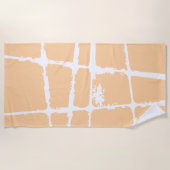 Refined White Light Grunge Modern Dirty Mesh Strandtuch (Vorderseite)