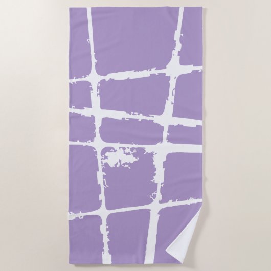 Refined White Light Grunge Modern Dirty Mesh Strandtuch (Vorderseite)