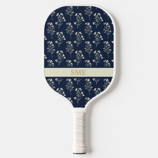 Refined Wildflower Monogram –  Pickleball Schläger (Vorderseite)